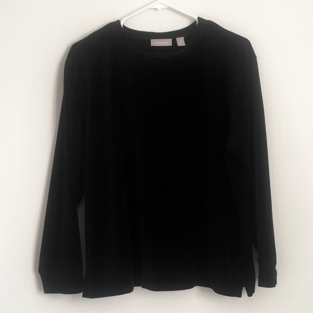 NORDSTROM Velvet Long Sleeved Black Sweatshirt